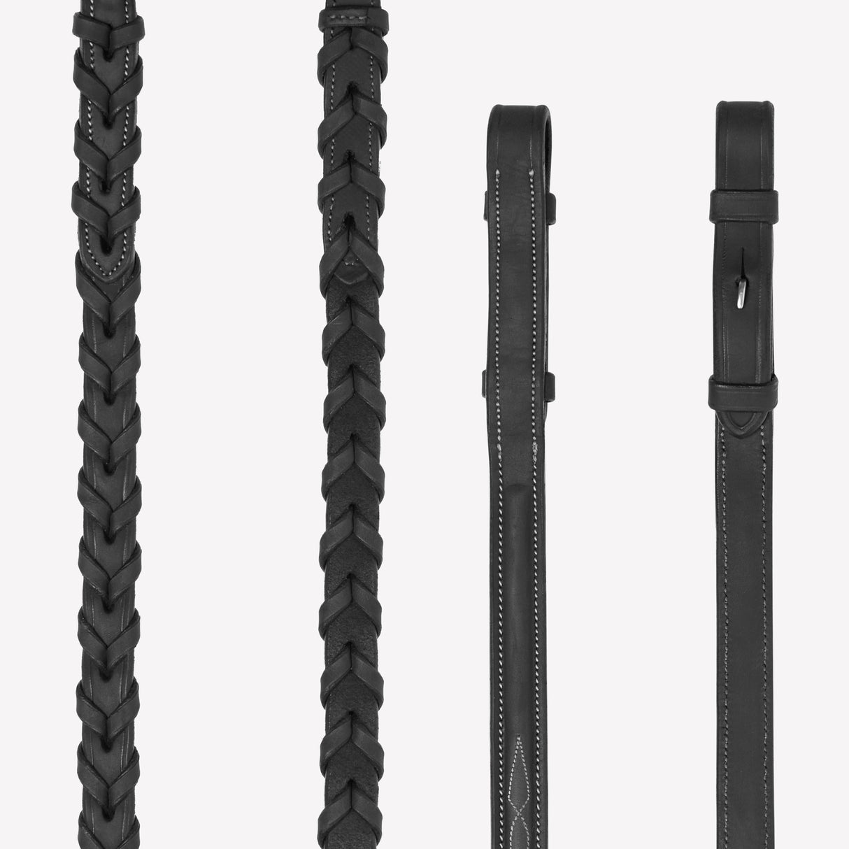 Lemieux Hunter Laced Reins with Stitching