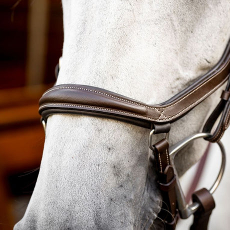 Horseware Micklem Deluxe Competition Bridle #colour_dark-havana