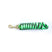 KM Elite Cotton Double Braided Leadrope - 7ft #colour_black-white-hot-green