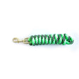 KM Elite Cotton Double Braided Leadrope - 7ft #colour_black-white-hot-green