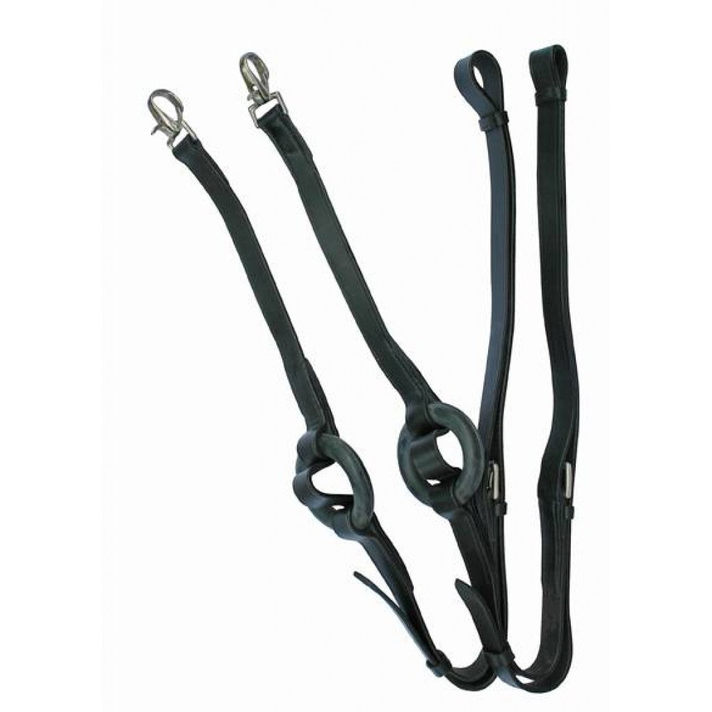 HKM Side Reins With Rubber Ring Inserts