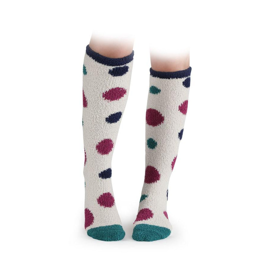 Shires Childrens Fluffy Socks - Twin Pack #colour_spot-stripe