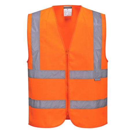 Portwest Hi-Vis Zipped Vest #colour_orange