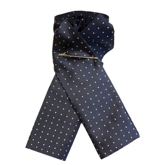 Equetech Pin Spot Riding Stock #colour_navy-white