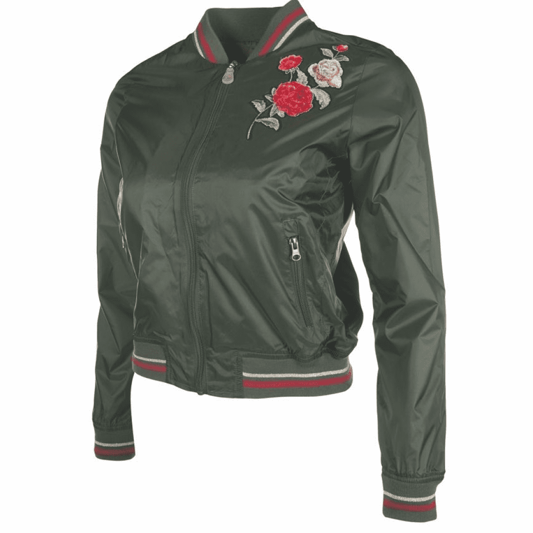 HKM Fleur Style Blouson #colour_olive-green