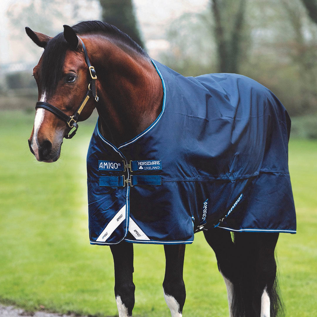 Horseware Ireland Amigo Bravo 12 Original 0g Lite Turnout Rug #colour_navy-navy-white