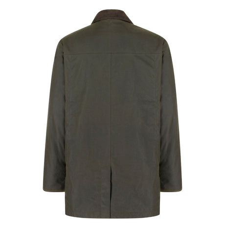 Hoggs of Fife Caledonia Men's Wax Jacket #colour_antique-olive