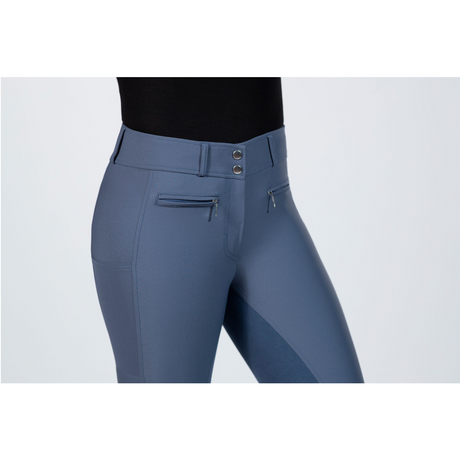 HKM Liv High Waist Alos Full Seat Riding Breeches #colour_smokey-blue