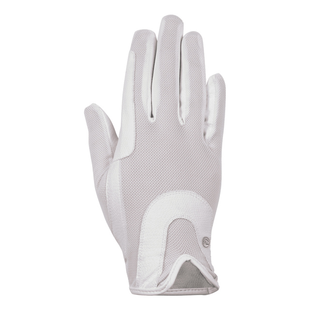 HKM Grip Mesh Riding Gloves #colour_white