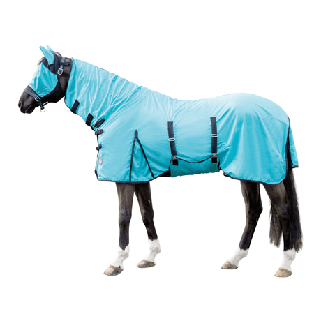 HKM Aqua Fly Rug With Neck #colour_aqua