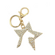 HY Equestrian Zeddy Diamante Key Ring #colour_gold-diamante