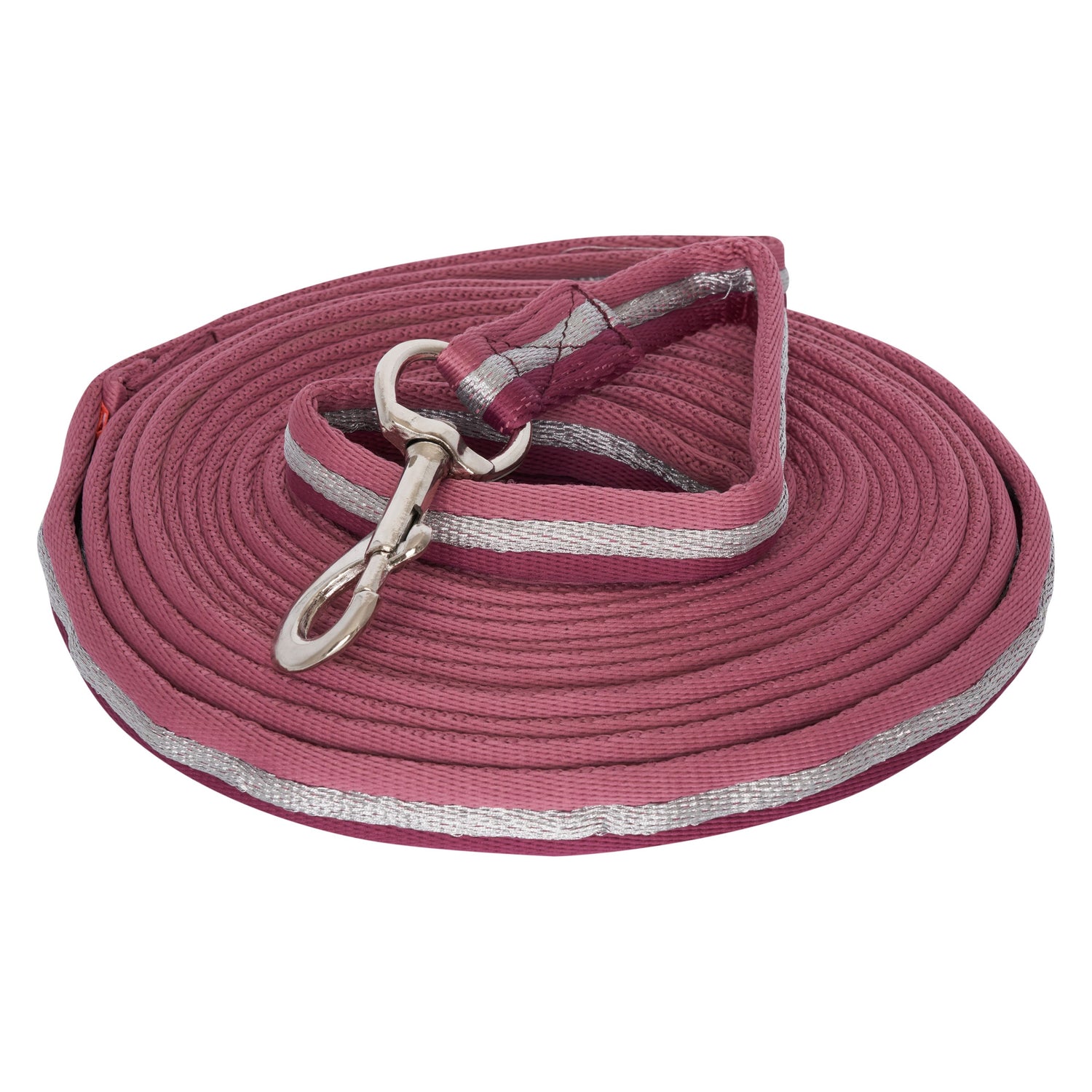 Imperial Riding Soft Nylon Lunging Line #colour_rose-bordeaux-silver
