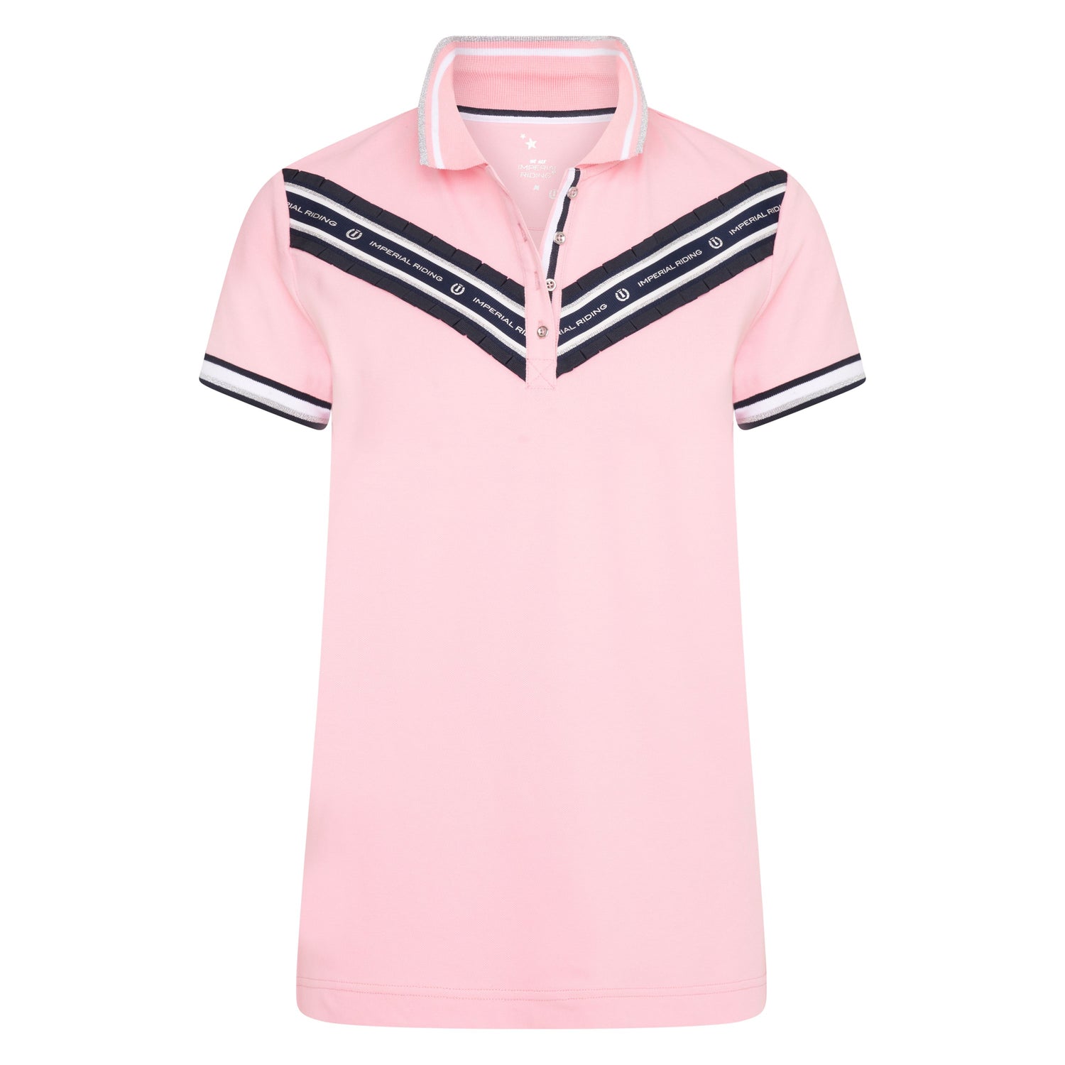 Imperial Riding Love Polo Shirt #colour_powder-pink